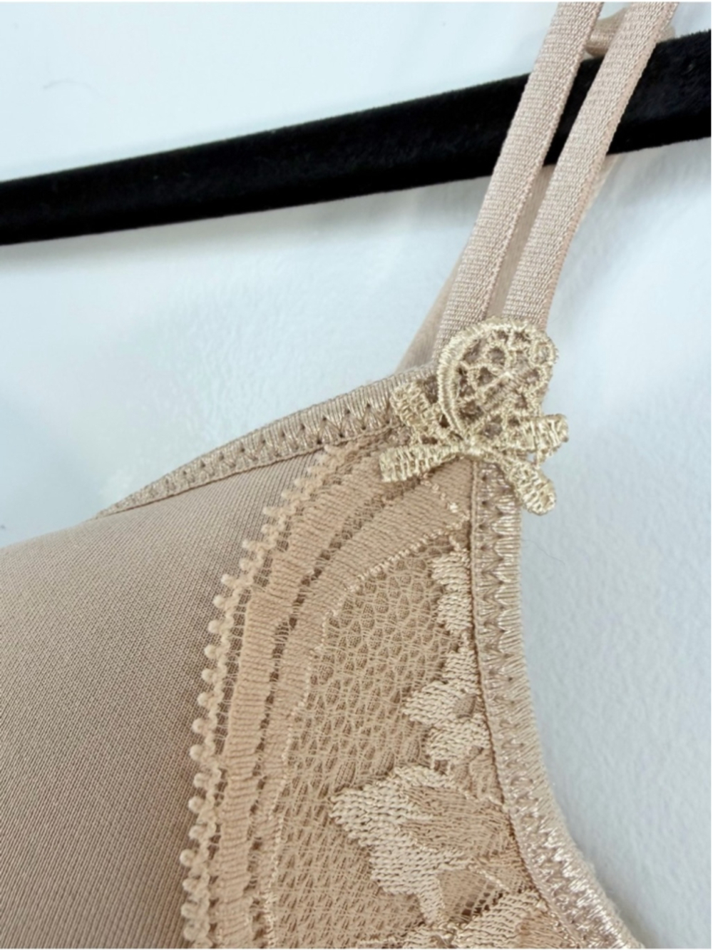 Simone Perele Paris beige tan Amour 3D plunge underwire spacer t shirt bra 34 C - Picture 9 of 16